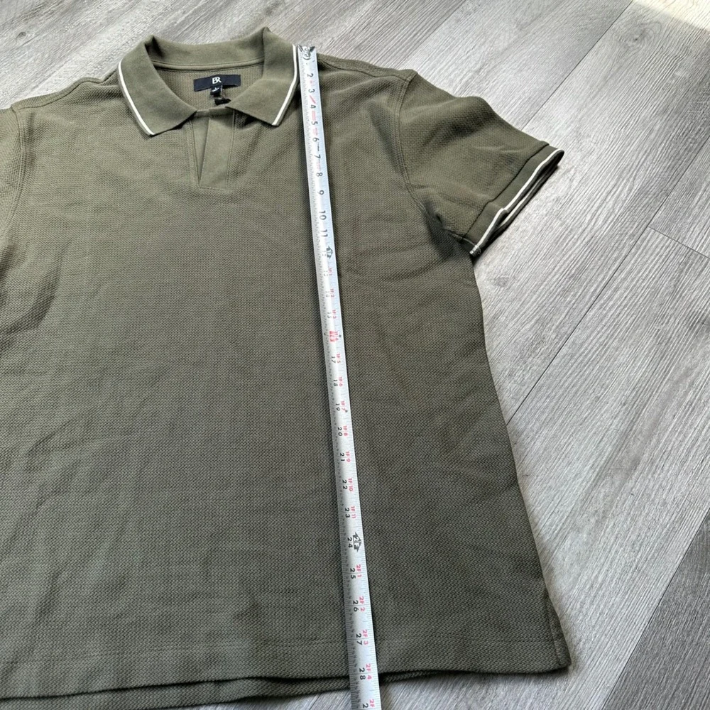 Banana Republic Olive Green Piped Polo Shirt Men's Large NWT
